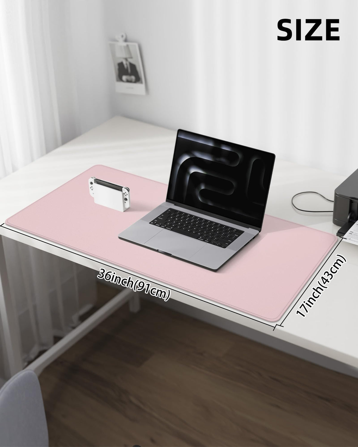 Leather Desk Pad Protector,Desk Mat,Large Mouse Pad, Non-Slip Desk Pad, Waterproof PU Leather Desk