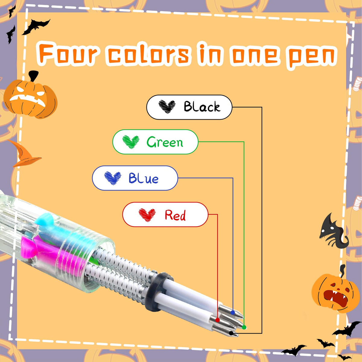 CZWZ 30Pcs Mini Multicolor Pens in One 4-in-1 Cute Pens Bulk for Kids, Ballpoint Pen for Birthdays