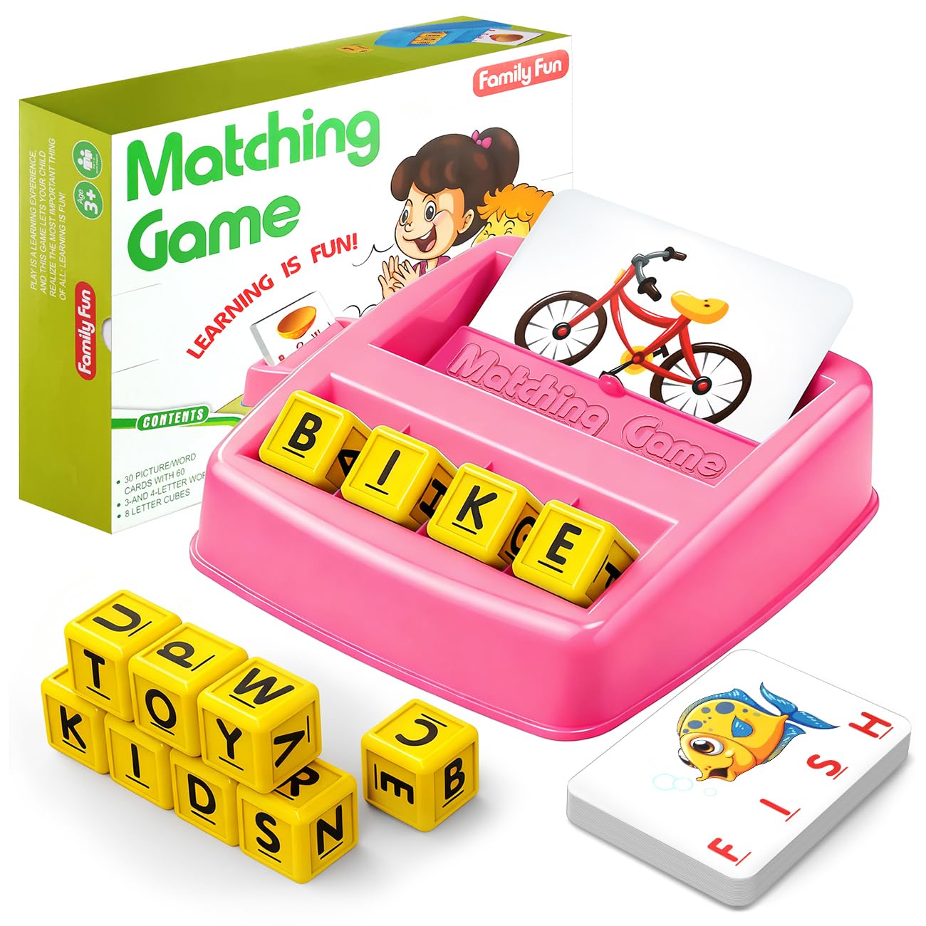 HahaGift Educational Toys for 2-5 Year Old Girl Gifts, Matching Letter Learning Games Activities