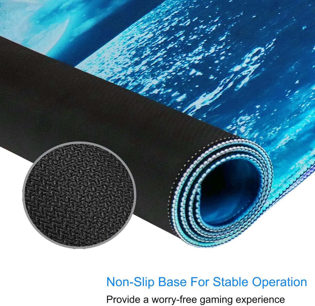Naukay Large Mouse Pad, 31.5x15.7 inch Large Extended Computer Keyboard Mouse Mat, Water Resist