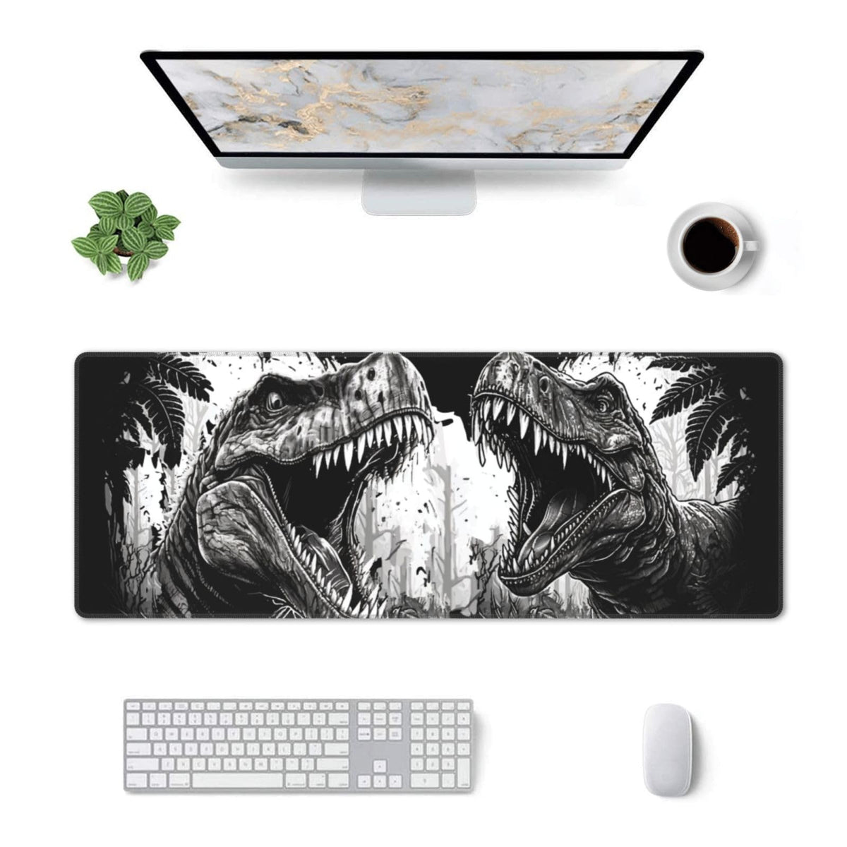 Dinosaur Mouse Pad XL Large Mousepad Non Slip Rubber Base Desk Mat for Laptop Computer Gaming 31.5"