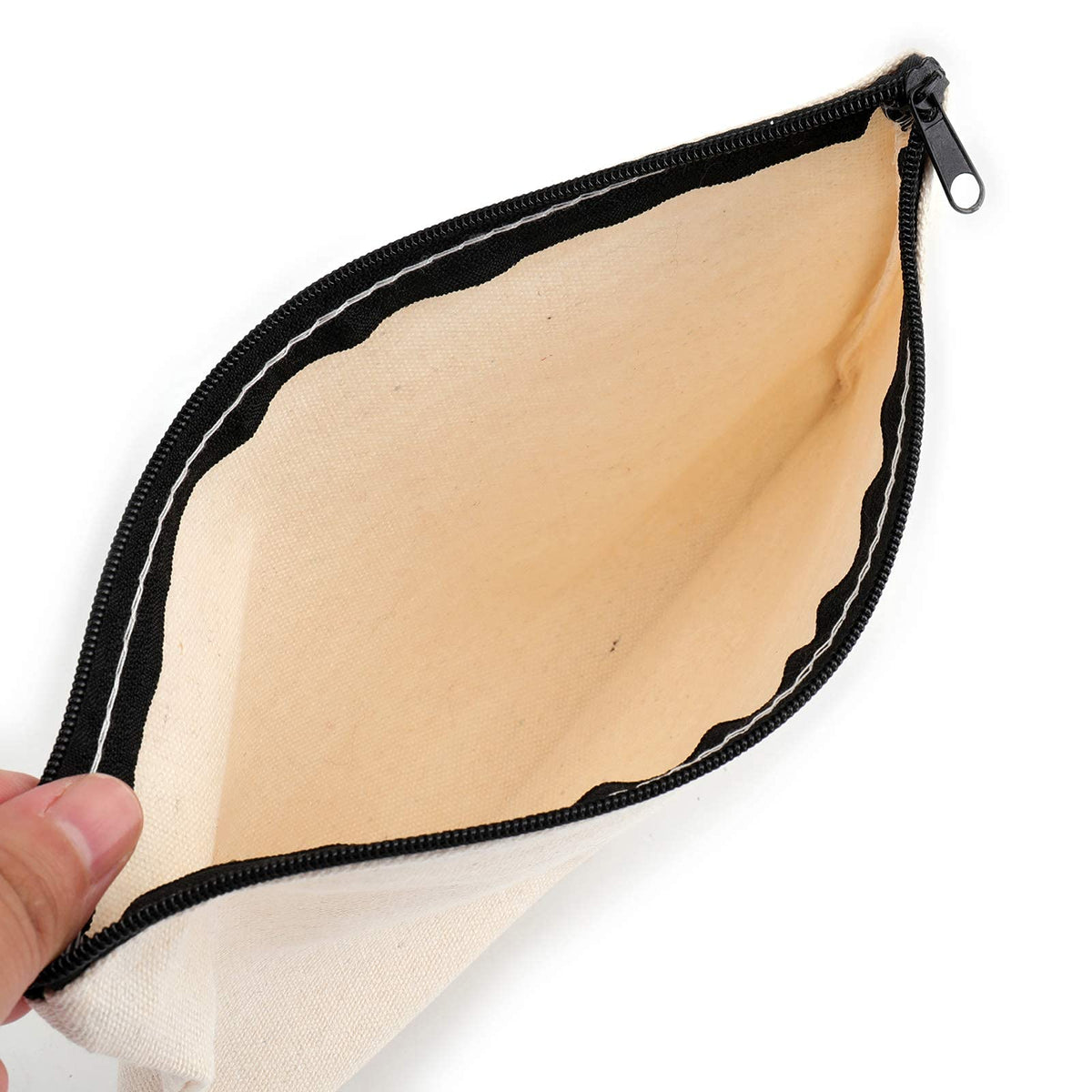 yarlung 32 Pack Canvas Zipper Pouch, 8x5 Inches Blank DIY Craft Pen Pencil Case Multipurpose Makeup