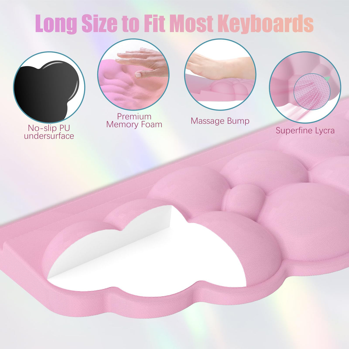 Wrist Rest with Keyboard Stand, Ergonomic Computer Wrist Support Pad