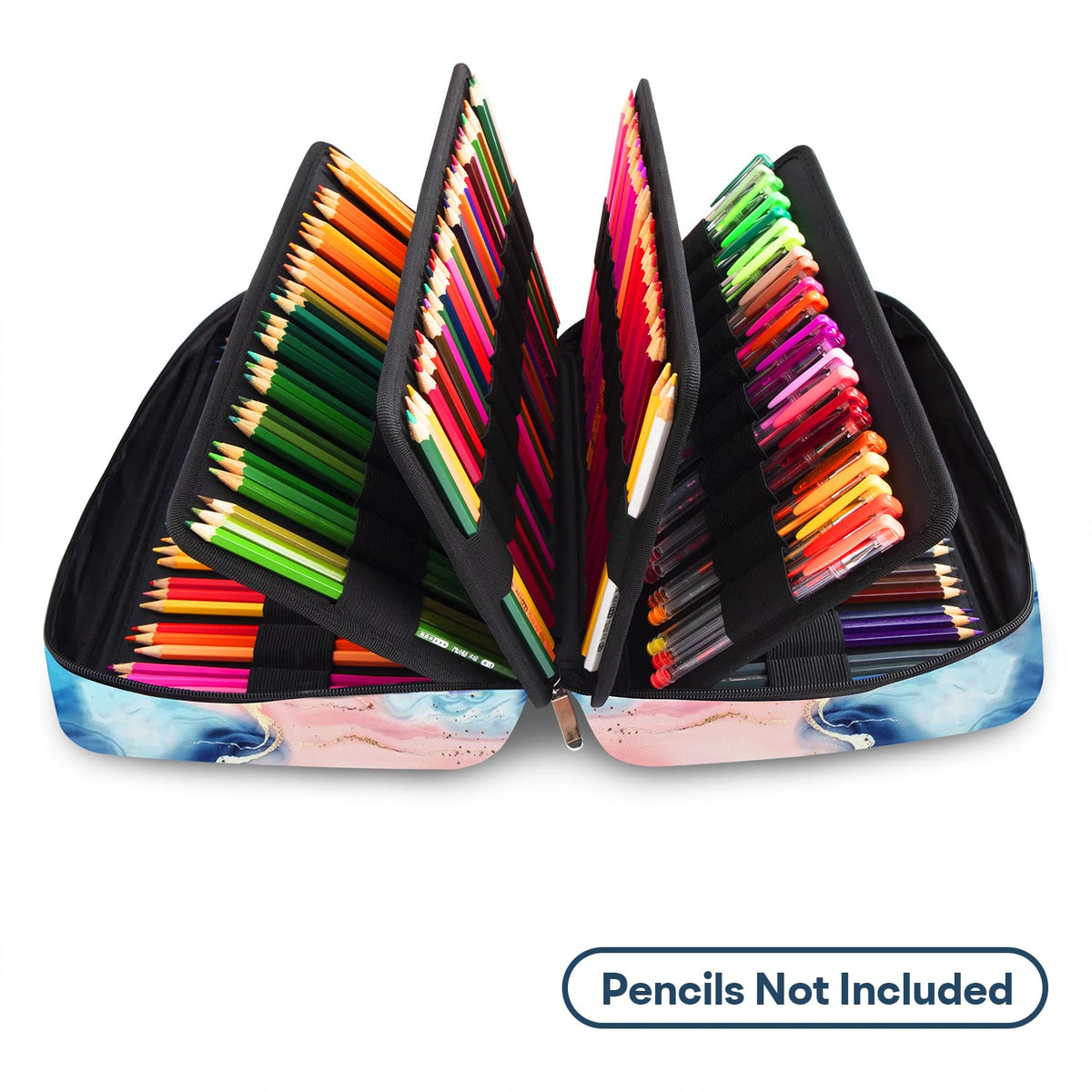 YOUSHARES Organizer Color Pencil 300 Slots - Pen Case Organizer with Handy Wrap & Zipper