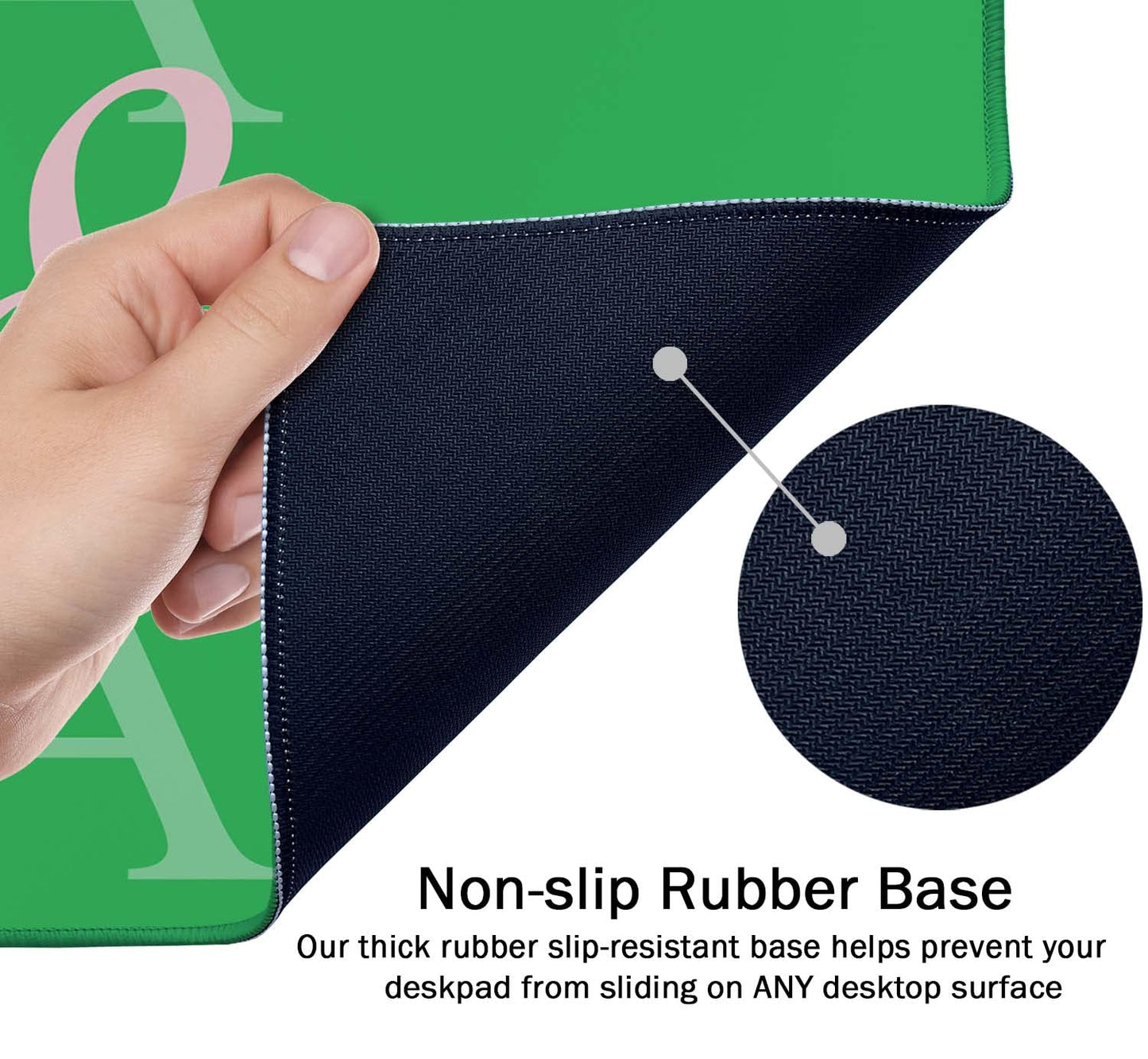 SSOIU Extended Gaming Mouse Pad (35.5x15.7 in), Large Stable Rubber Base Mousepad with Stitched