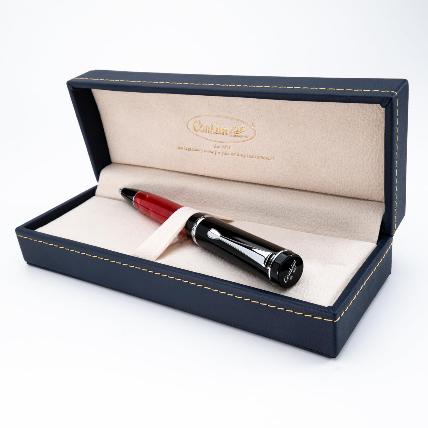 Conklin Duragraph Ballpoint Pen in Red Nights – Luxury Writing Instrument with Smooth Twist-Action