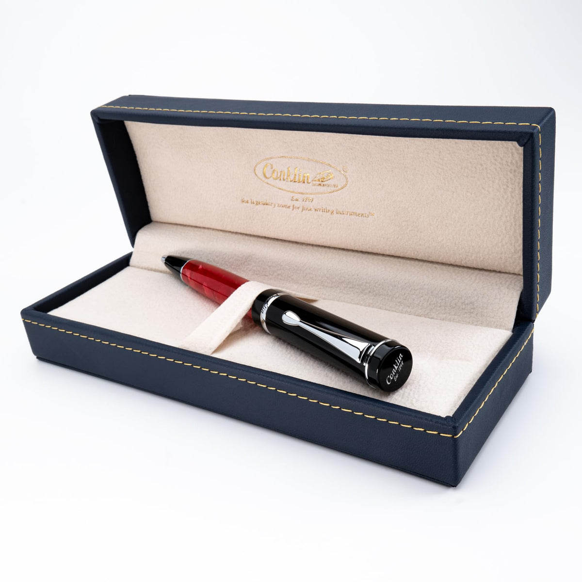 Conklin Duragraph Ballpoint Pen in Red Nights – Luxury Writing Instrument with Smooth Twist-Action
