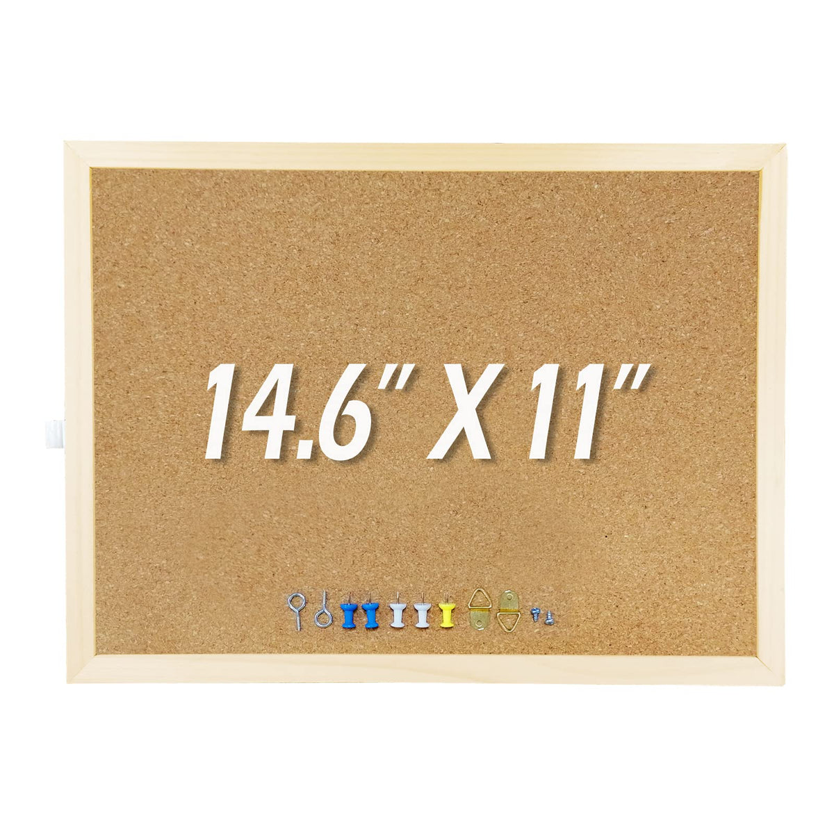 14.6 inches x 11 inches Frame Cork Board for Bulletin Board, Home Decor, Office, School, Message