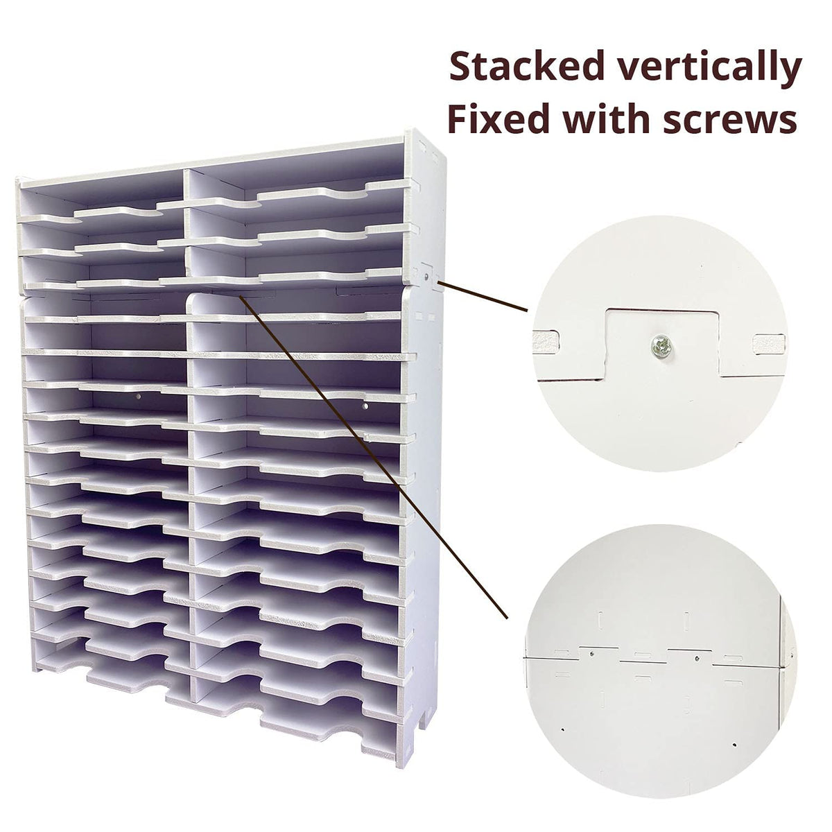 SANFURNEY 6 Slots Top Rack of Ink Pad Storage Holder
