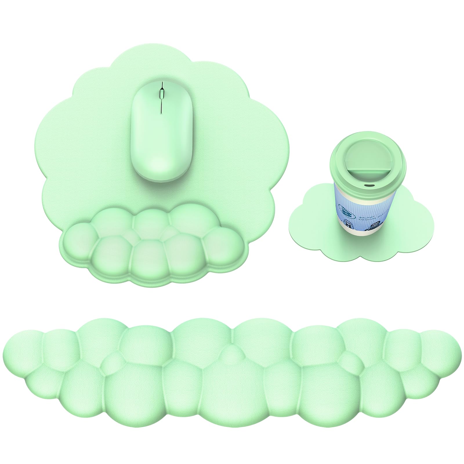 MOKURU Cloud Mouse Pad with Wrist Rest, Cloud Keyboard Wrist Rest, Mouse Pad Wrist Support