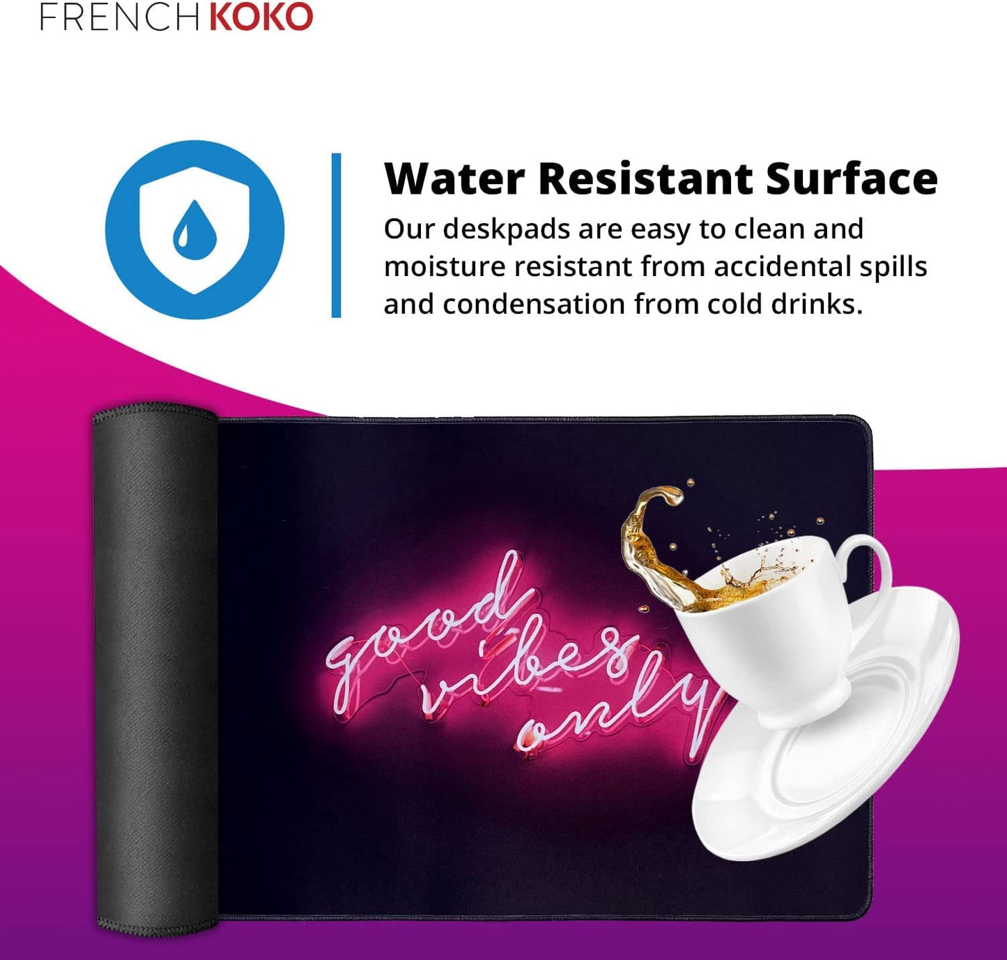 French KOKO Large Mouse Pad Desk Mat Protector Keyboard Pad Desktop Office School Decor Big