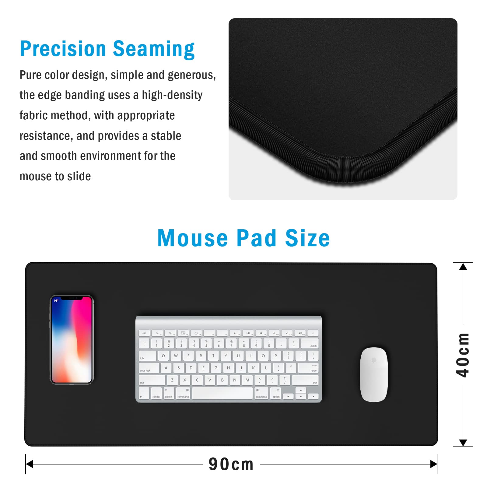Anpollo Gaming Mouse Pad Large XXL Extended Desk Mat with Non-Slip, Special-Textured Surface