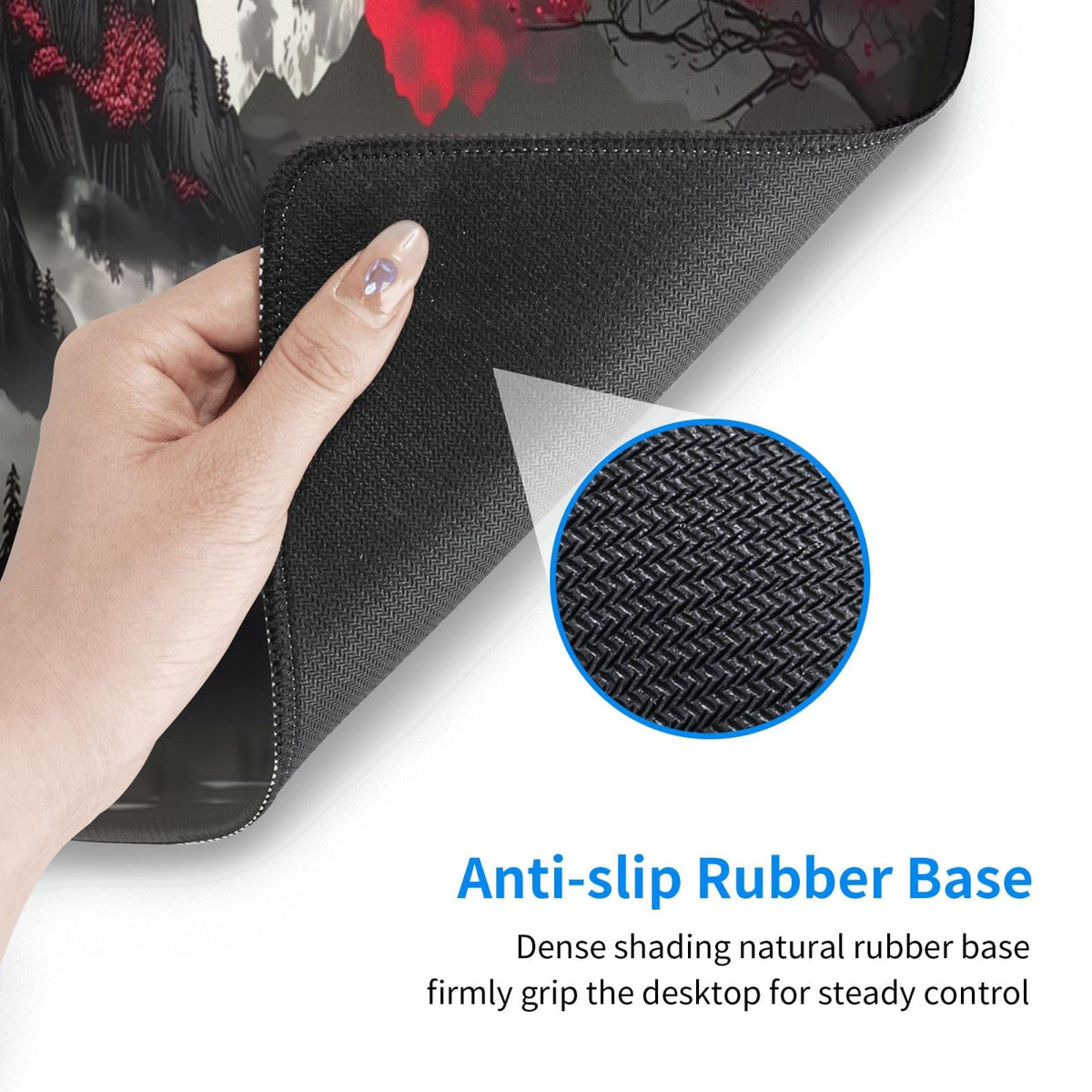 Extended Gaming Mouse Pad, Large Gaming Mouse Waterproof with Stitched Edges, Non-Slip Desktop Pad