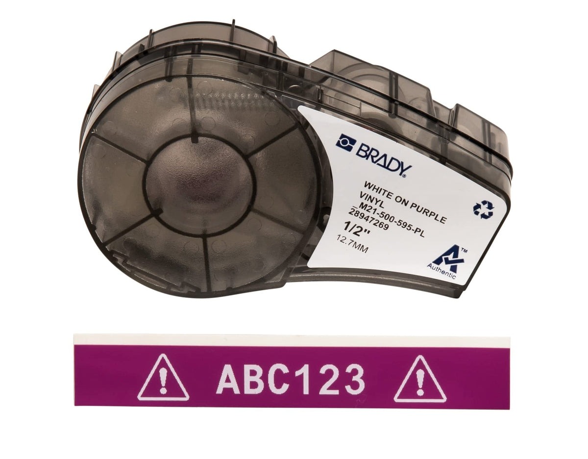 Brady Authentic (M21-500-595-PL) All-Weather Vinyl Label for Indoor/Outdoor ID, Lab and Equipment