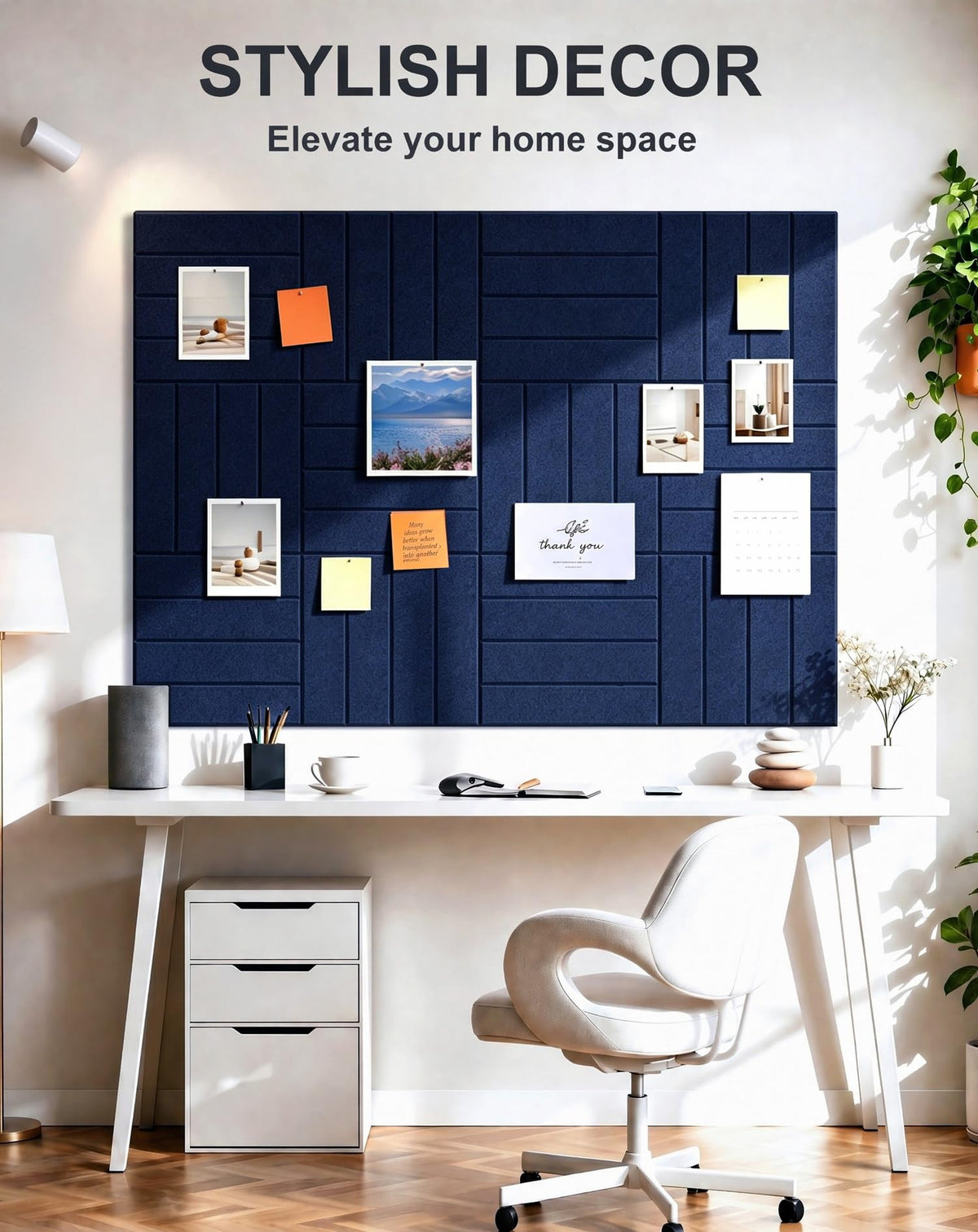 G Gamit 0.47" Thick Felt Wall Tiles 48"x36" Cork Board Alternative 12 Pack 11.81"x11.81"Felt