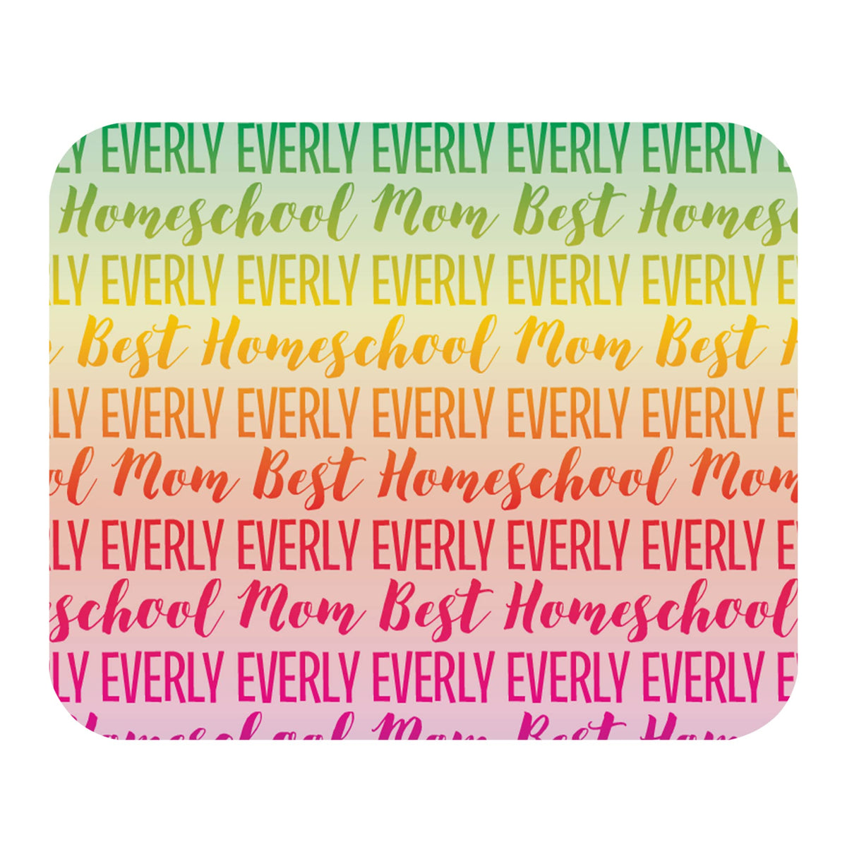 Let's Make Memories Personalized Rainbow Name Mouse Pad - Colorful Computer Accessory - for Office