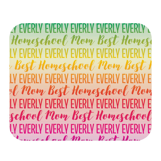 Let's Make Memories Personalized Rainbow Name Mouse Pad - Colorful Computer Accessory - for Office