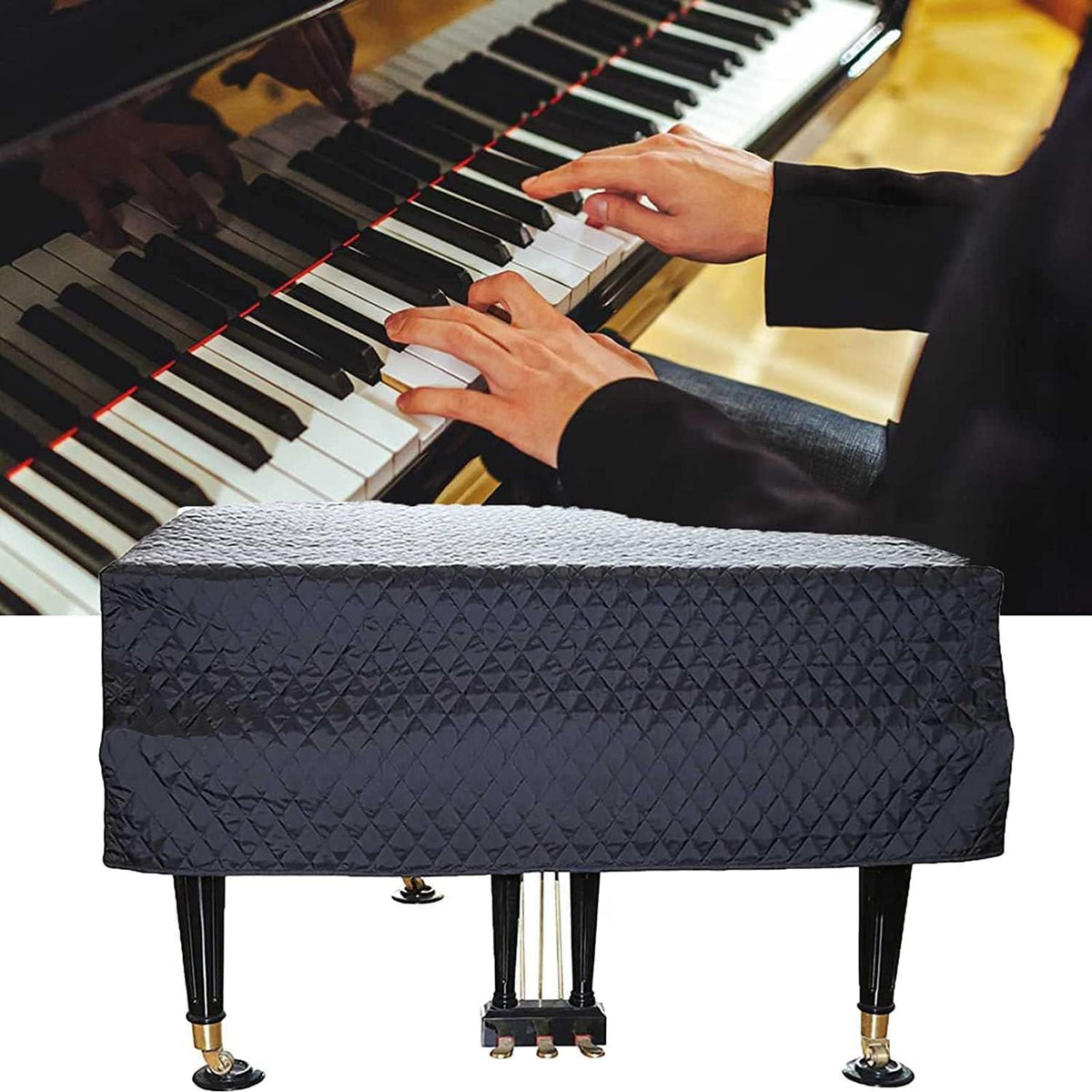 PCLOOV-Grand Piano Cover Waterproof Moisture-proof and Dustproof Grand Piano Protective Cover