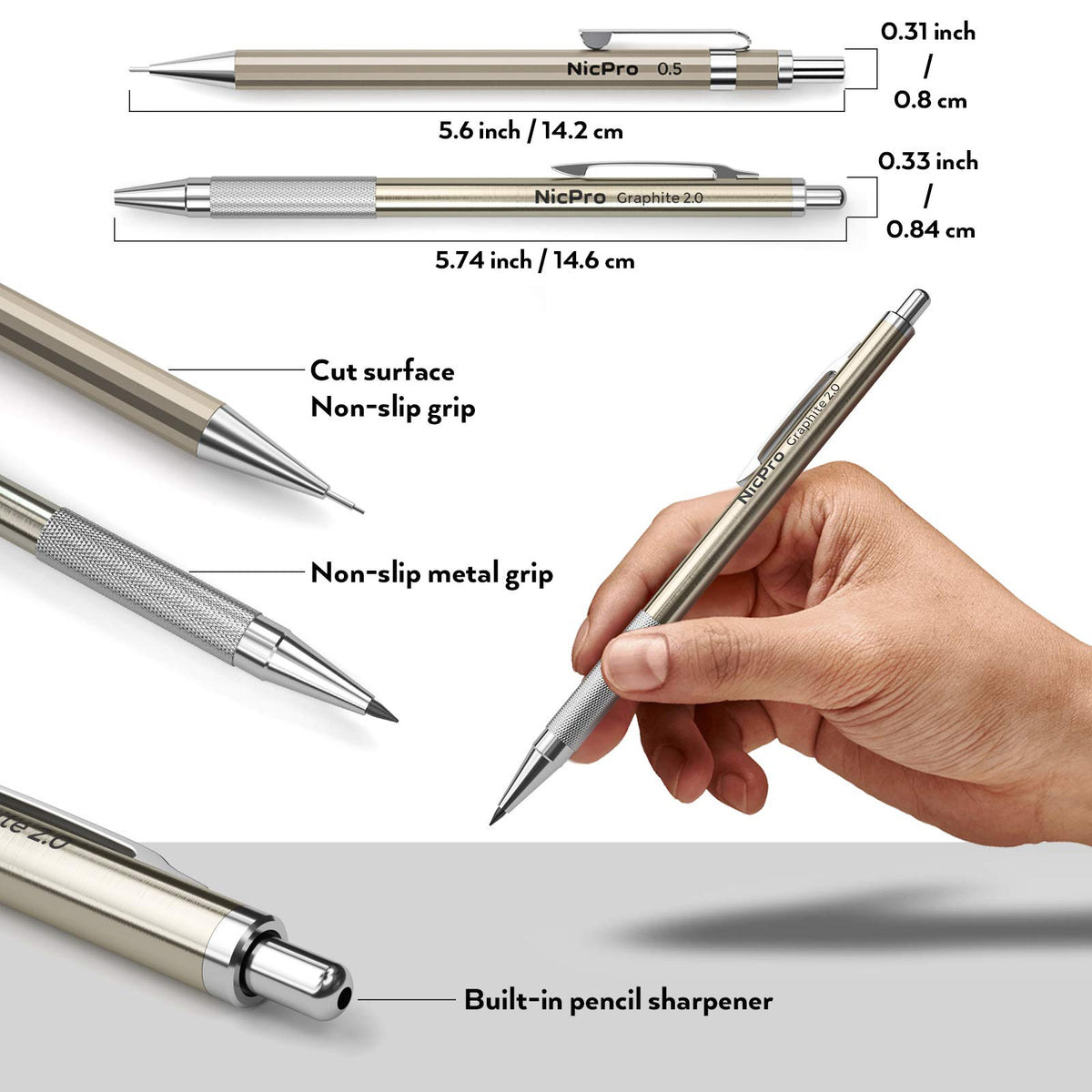 29PCS Metal Mechanical Pencil Set, Professional Drawing Kit in Leather Case