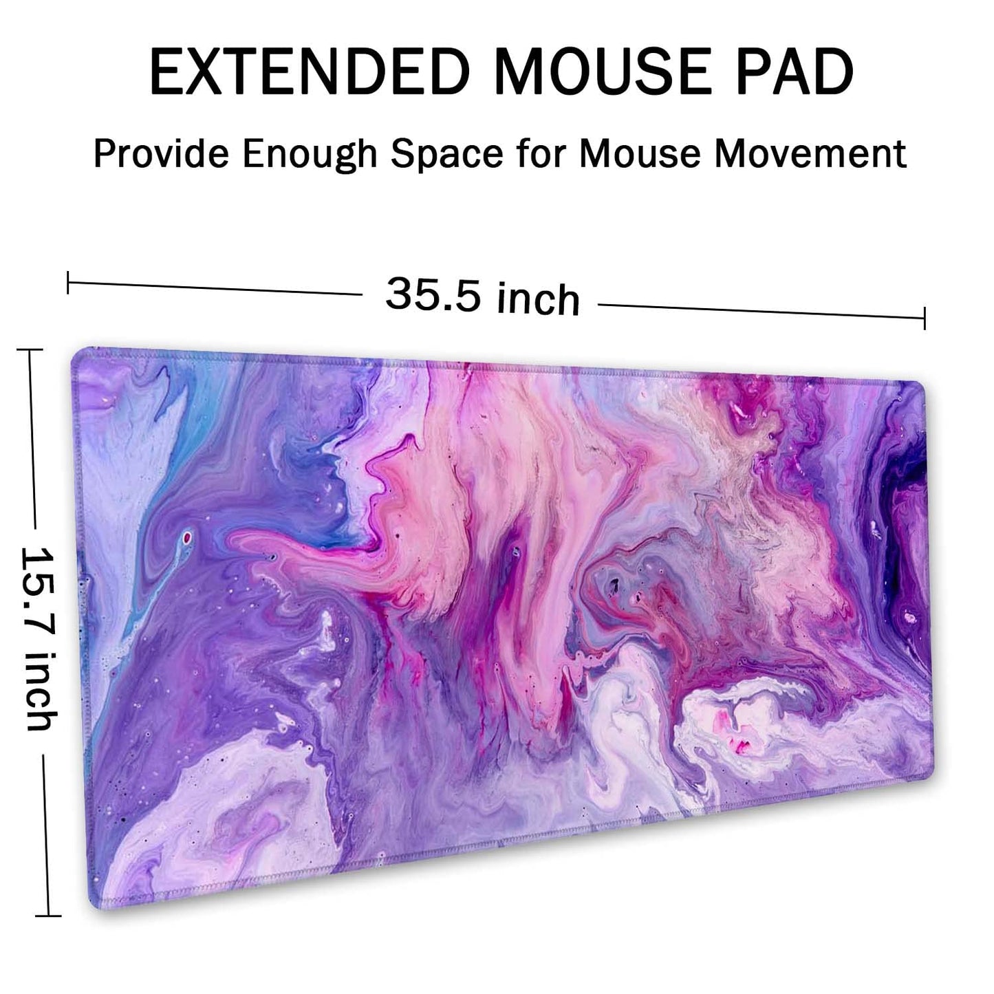 SSOIU Gaming Mouse Pad, Extended Mouse Pad, 35.5x15.7inch XXL Large Big Computer Keyboard Mouse Mat