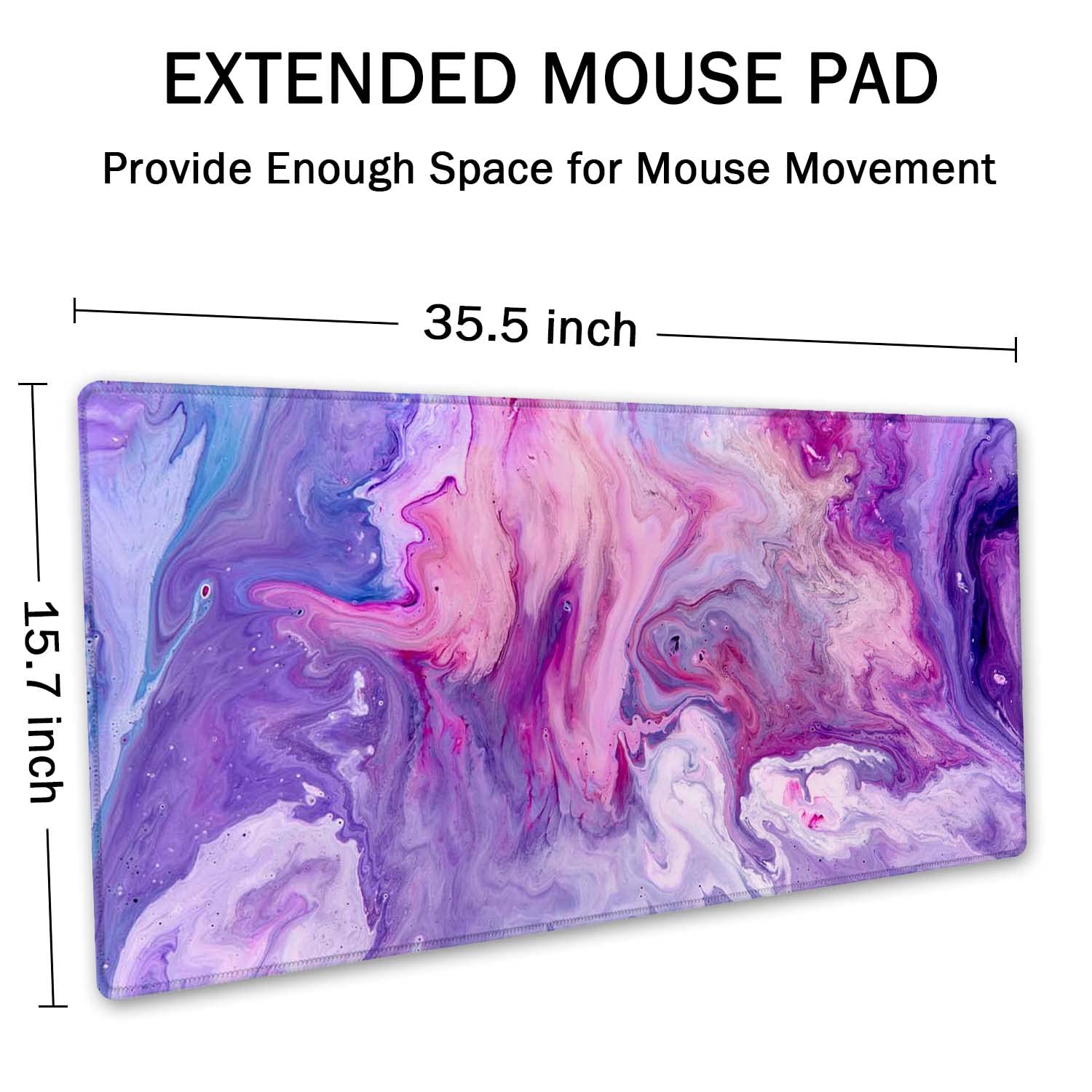 SSOIU Gaming Mouse Pad, Extended Mouse Pad, 35.5x15.7inch XXL Large Big Computer Keyboard Mouse Mat