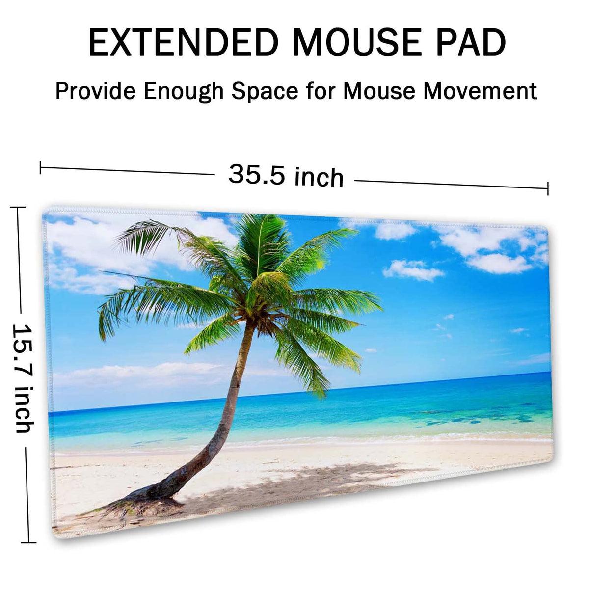 SSOIU Extended Gaming Mouse Pad - Large Desk Mat, Non Slip Rubber Base, Computer Desktop Laptop