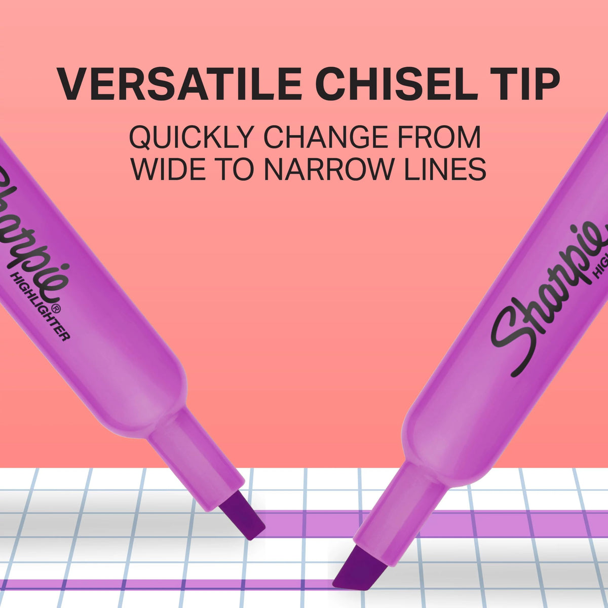 Sharpie Tank Highlighters, Chisel Tip, 12 Assorted Fashion Colors, Value Pack, 36 Count - For