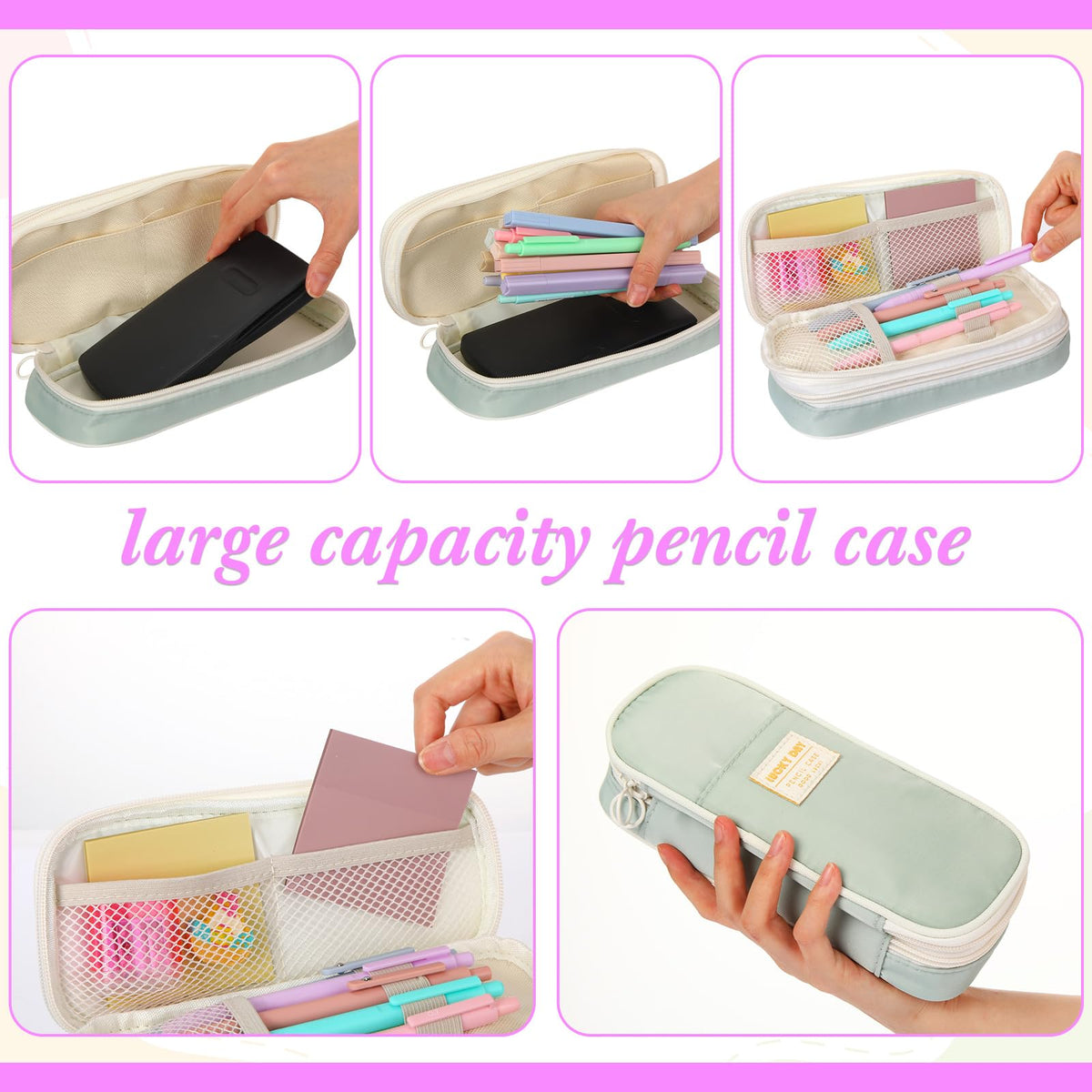 30 Pcs Aesthetic School Supplies for Stationary Essentials, Green