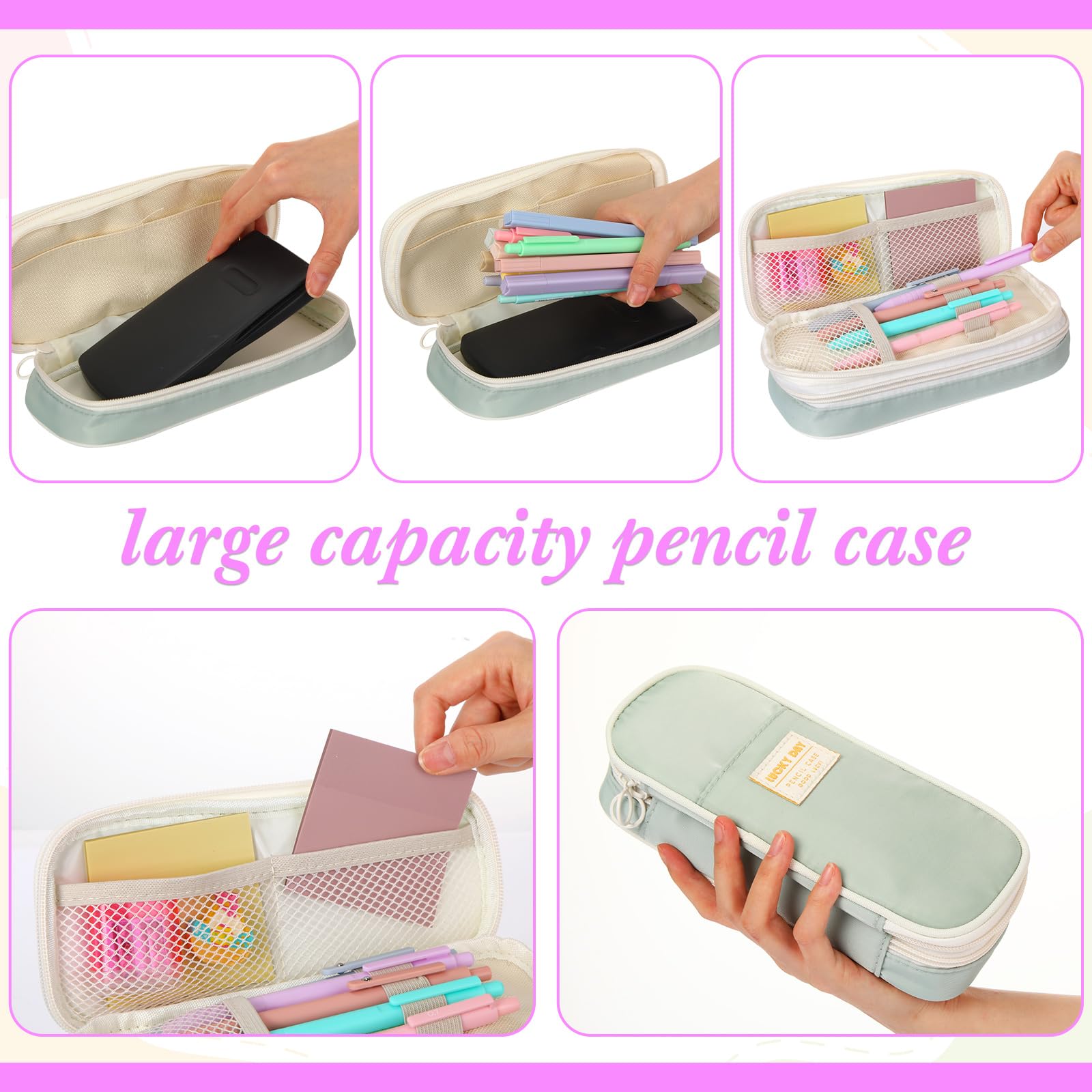 30 Pcs Aesthetic School Supplies for Stationary Essentials, Green