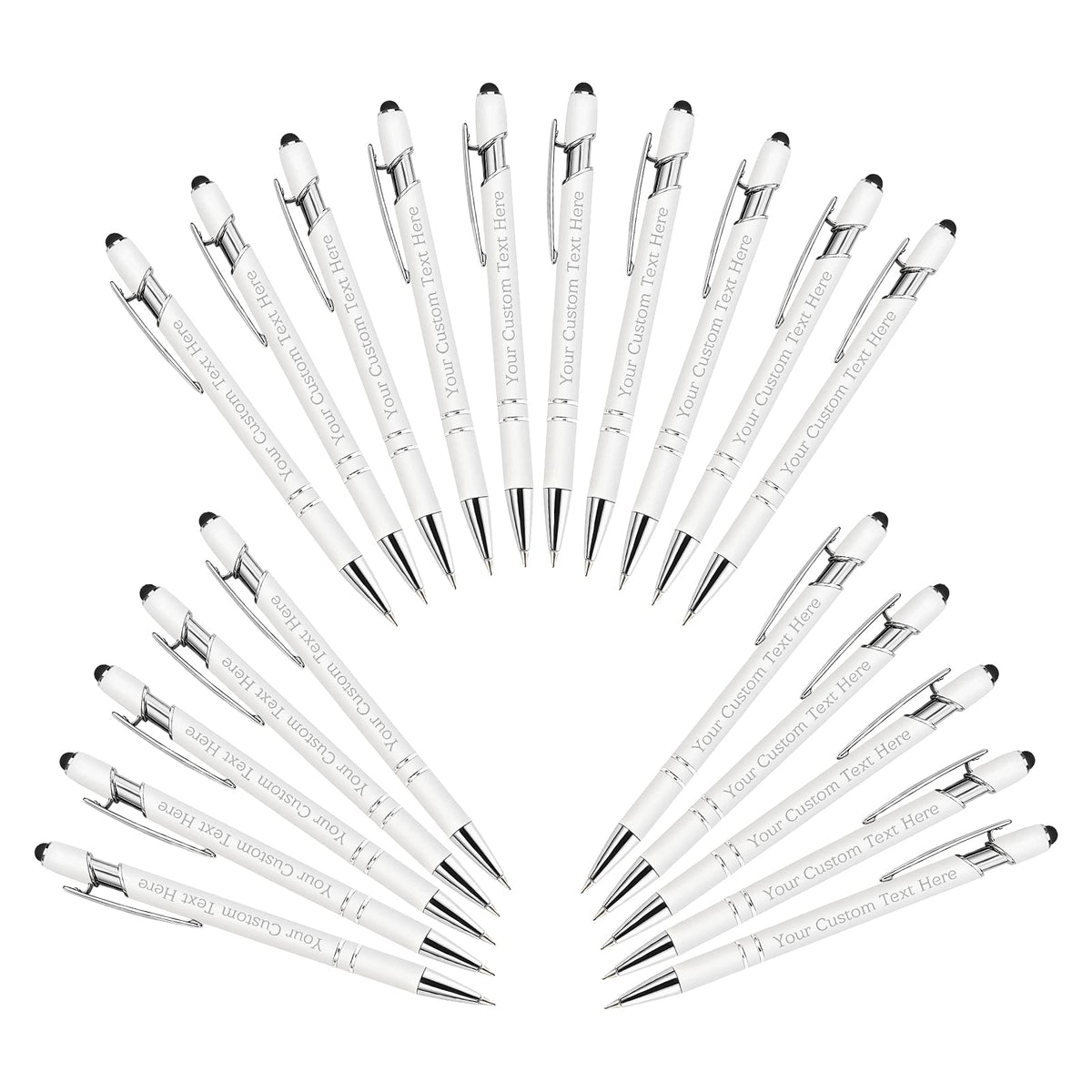 Personalized Custom Pens Bulk Free Engraving with Name Message Customized Ballpoint Pens Stylus for