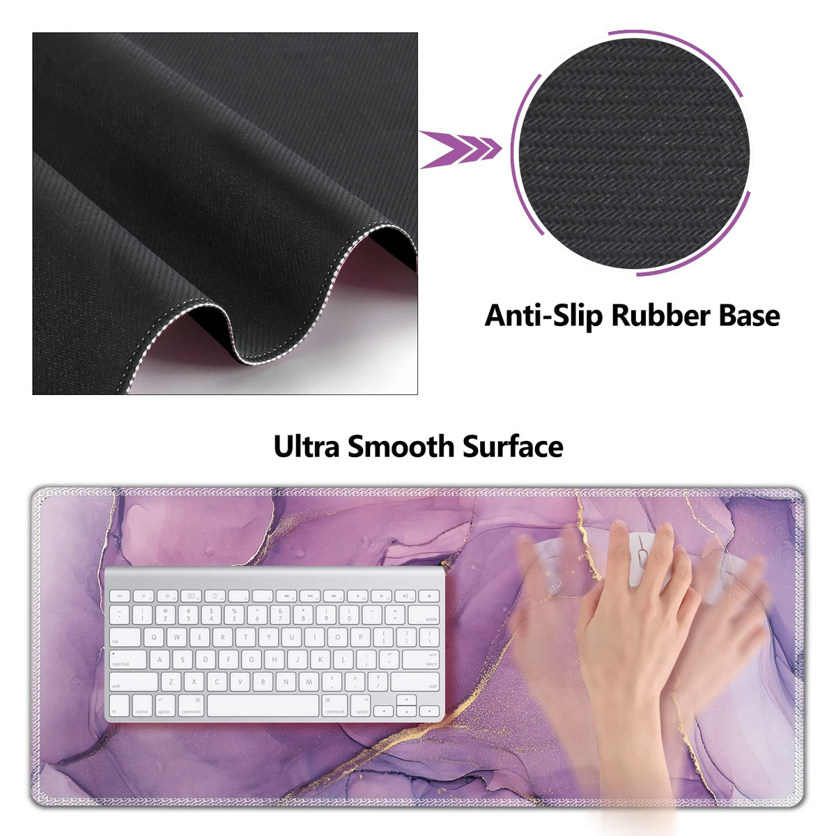 AIMSA Large Gaming Mouse Pad Set, Keyboard Wrist Rest Support Mouse Pad, Ergonomic Memory Foam