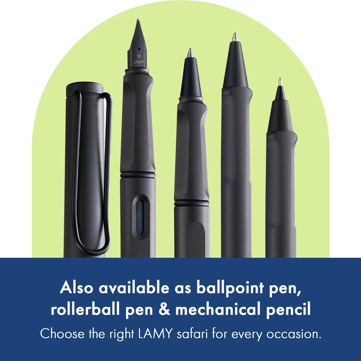 LAMY safari umbra - Fountain Pen with ergonomic grip & polished Left-Handed steel nib (LH) in size