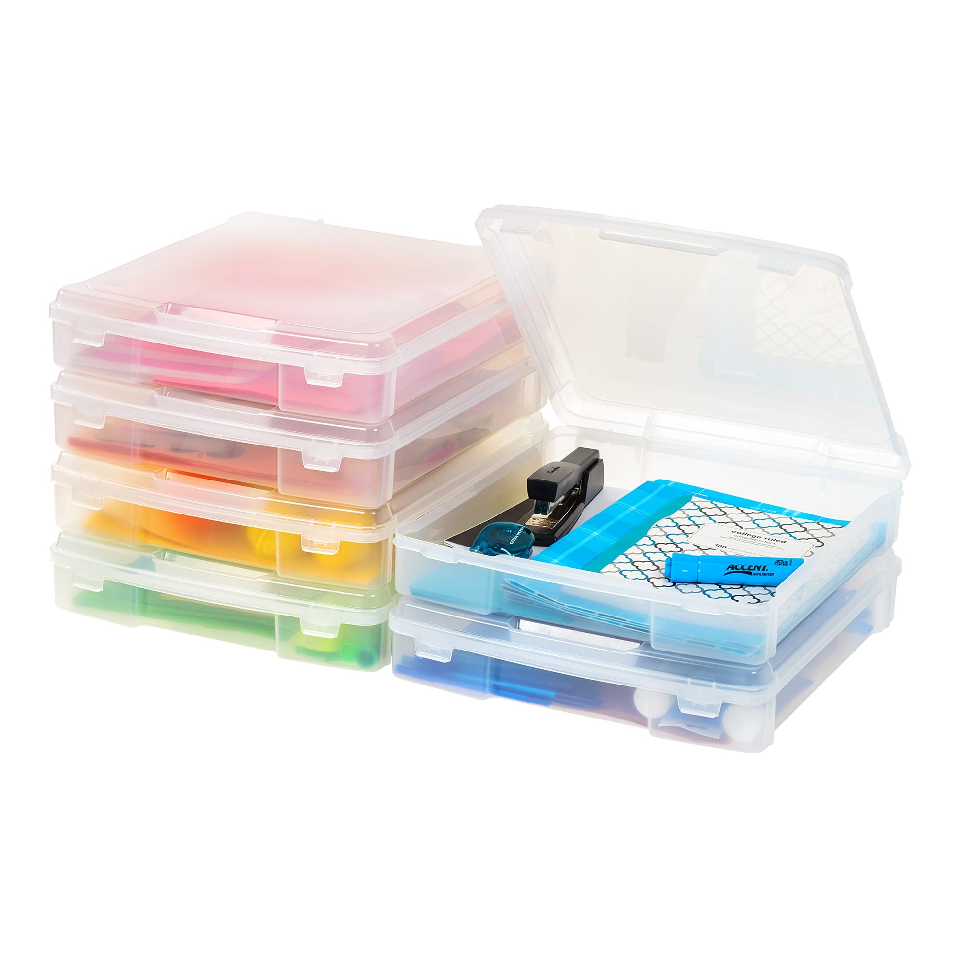 IRIS USA Scrapbook Case |Made in USA| Fits 12"x12" - Thick (6-Pack) - Clear