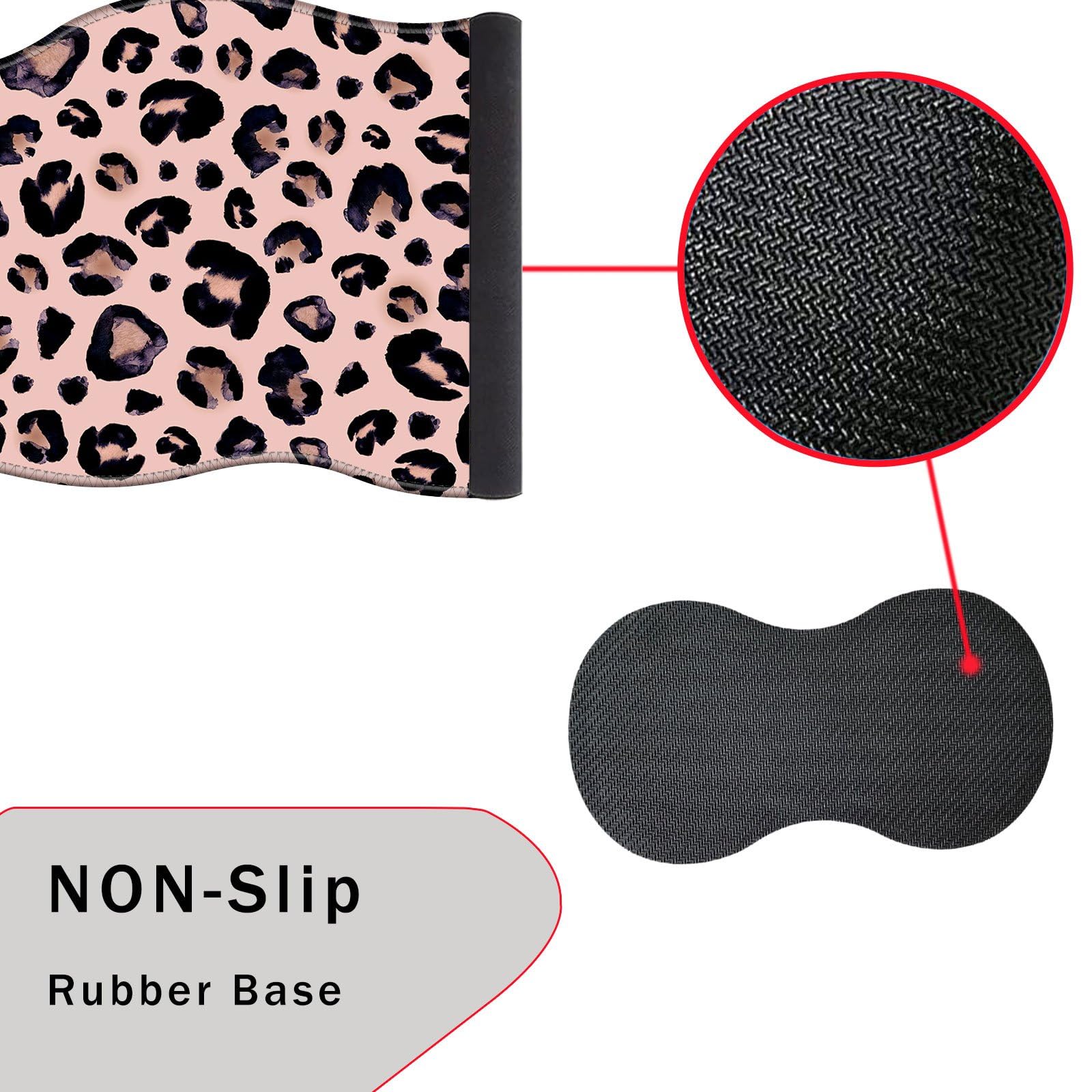 CICPLKSE Mouse Pad with Wrist Support + Desk Mat + Coaster 3 in 1 Set, XXL Large Gaming Mousepad