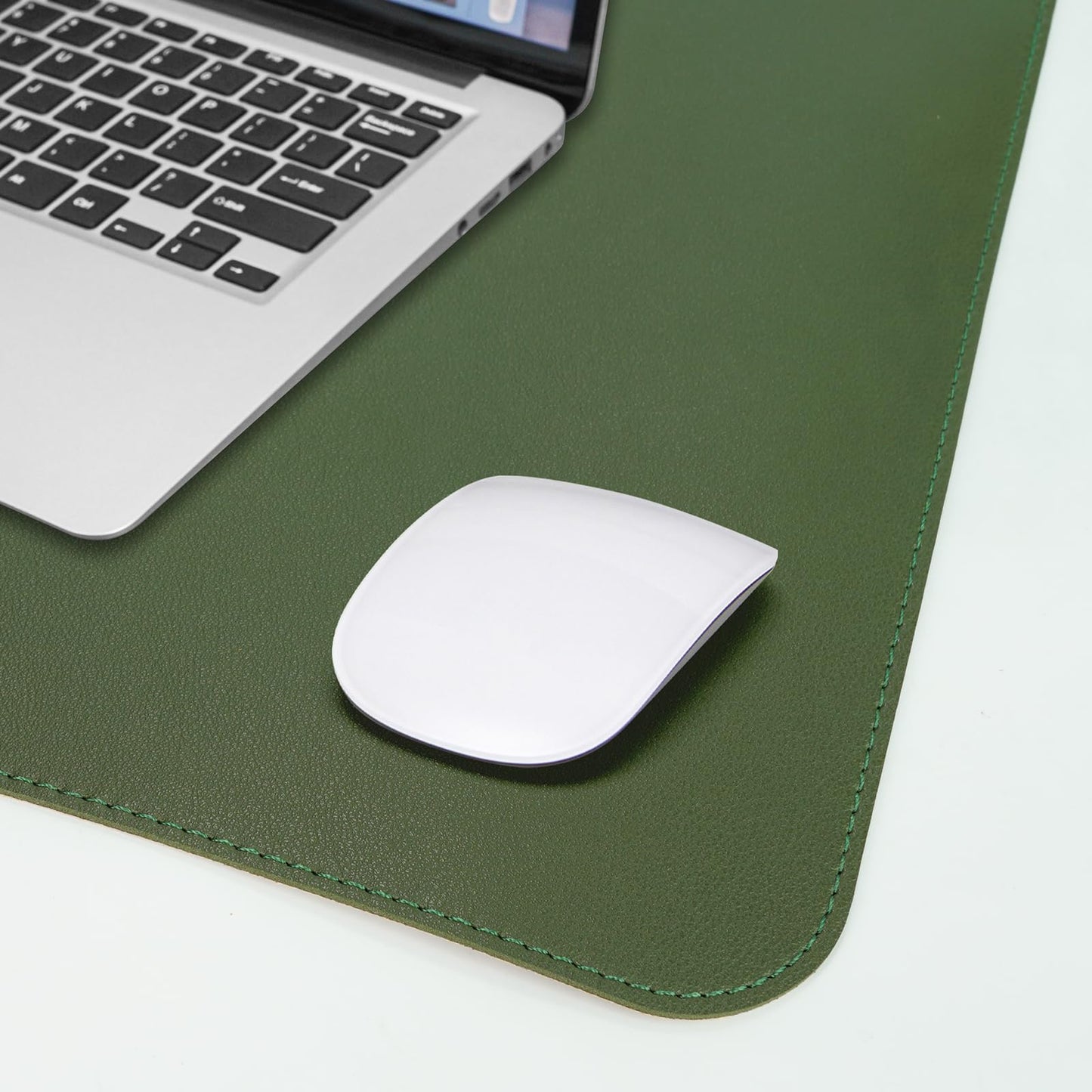 AFIING Leather Desk Pad Protector, Large Desk Mat with Natural Cork & PU Leather, Mouse Pad