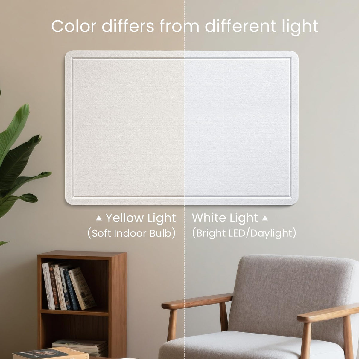 Bulletin Board, 35 x 17 1/2 inches Felt Board - Decorative Pin Board, Cork Board Alternative for