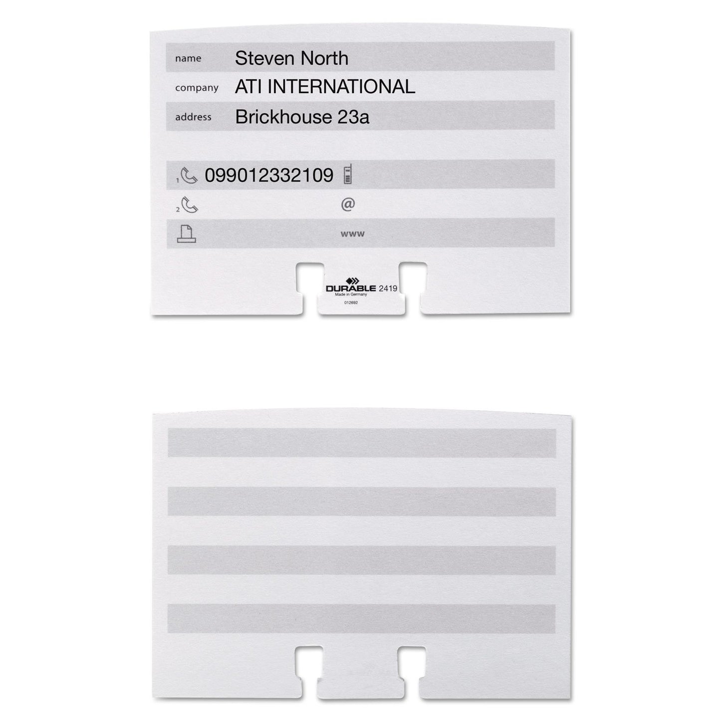 Durable, Telindex Desk Address Card Holder, 500 Pockets for Business Cards