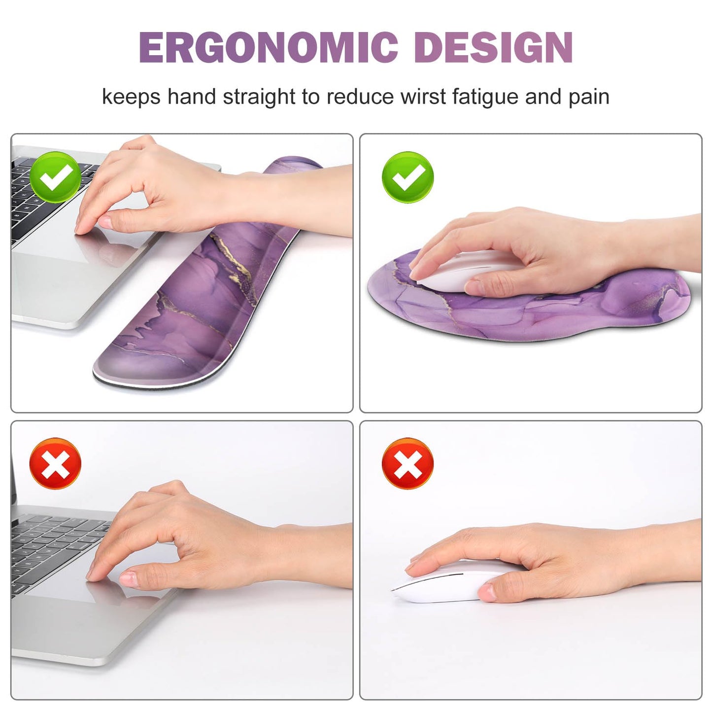 ToLuLu Desk Mat, XXL Large Mouse Pad Wrist Support Set，4 in1 Gaming Mousepad Desk Pad+ Ergonomic