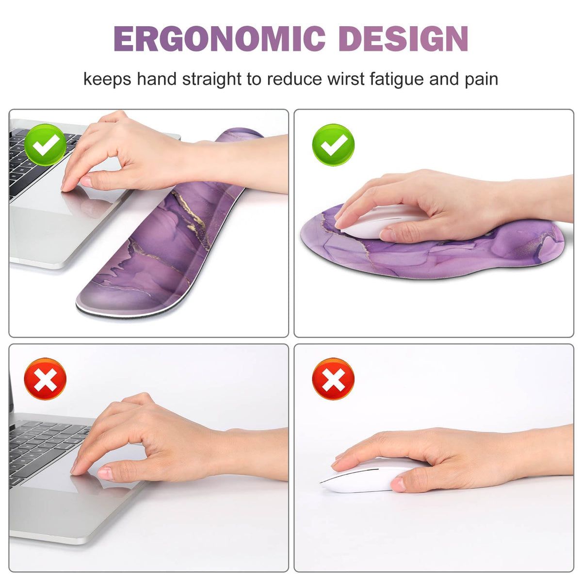 ToLuLu Desk Mat, XXL Large Mouse Pad Wrist Support Set，4 in1 Gaming Mousepad Desk Pad+ Ergonomic