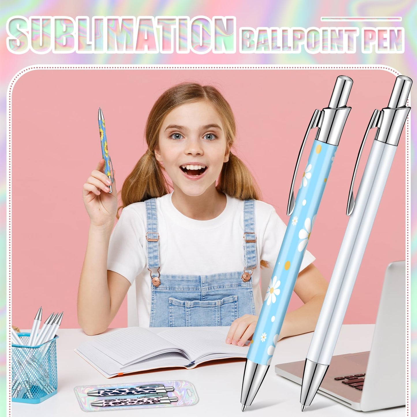 Yexiya 30pcs Sublimation Blank Pens Heat Transfer DIY Kit Shrink Bags