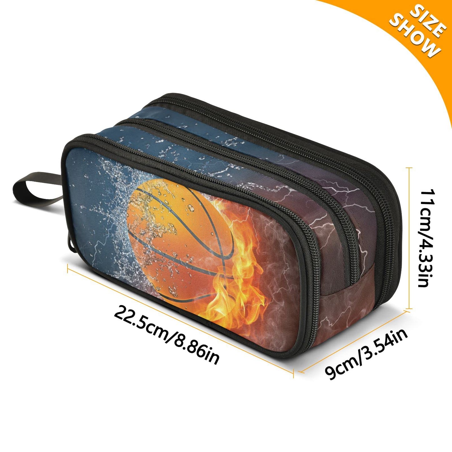 XUWU Basketball Large Capacity Pencil Case Pencil Pouch Pen Box