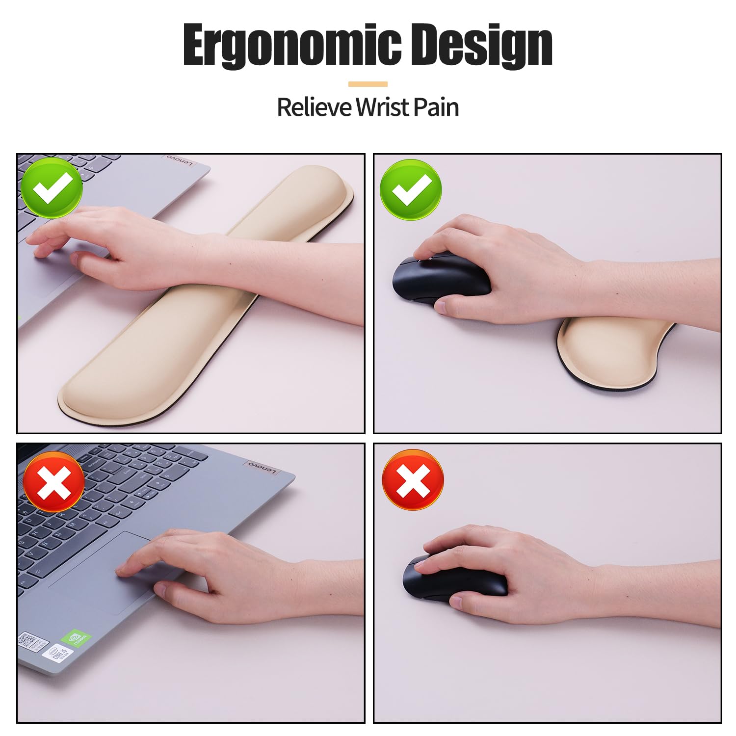 Bloss Leather Desk Pad and Keyboard Wrist Rest, Large Mouse Pad + Keyboard Pad+Mouse Wrist Support