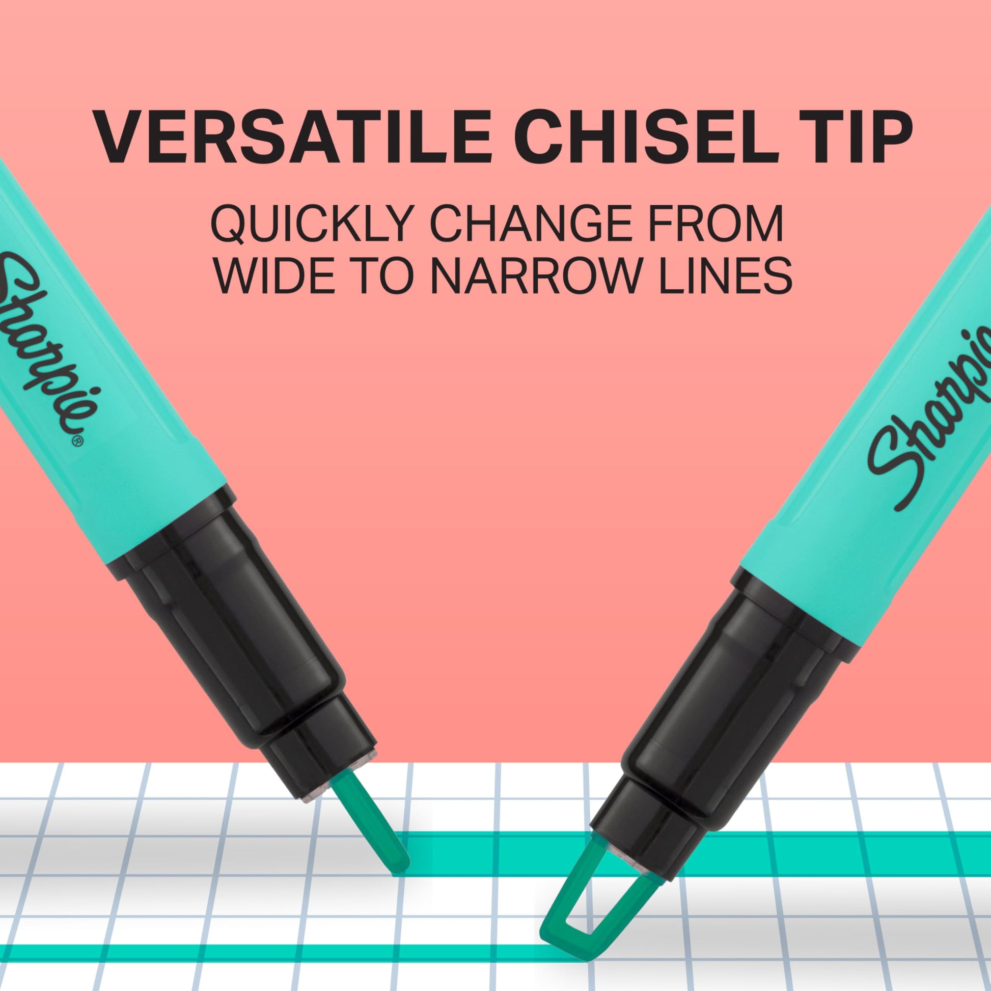 Sharpie Clear View Highlighters, With See-Through Chisel Tip, Assorted Colors, 12 Count - School
