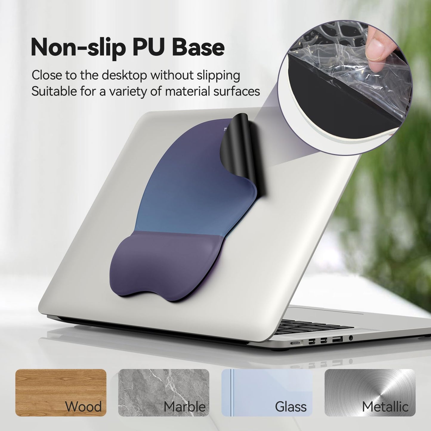 TECKNET Gel Ergonomic Mouse Pad & Keyboard Wrist Rest & Coaster