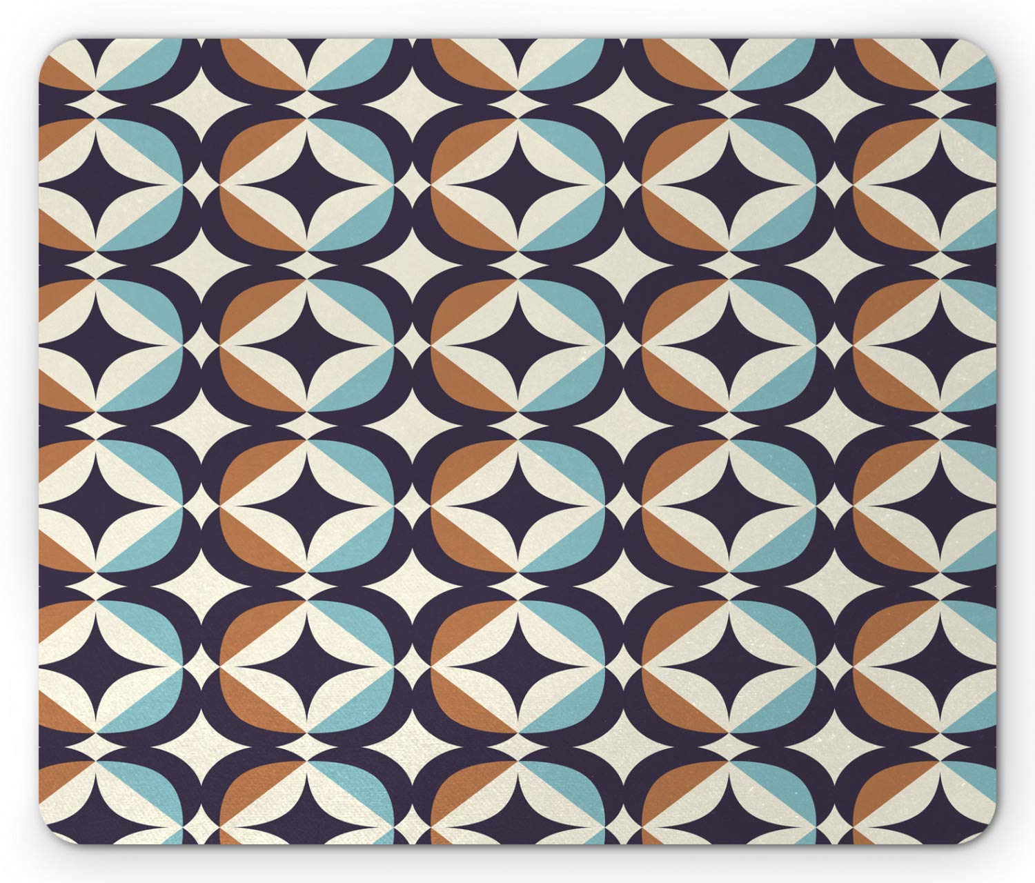 Lunarable Mid Century Mouse Pad, Scandinavian Art Style Inspired Modern Retro Geometric Elements
