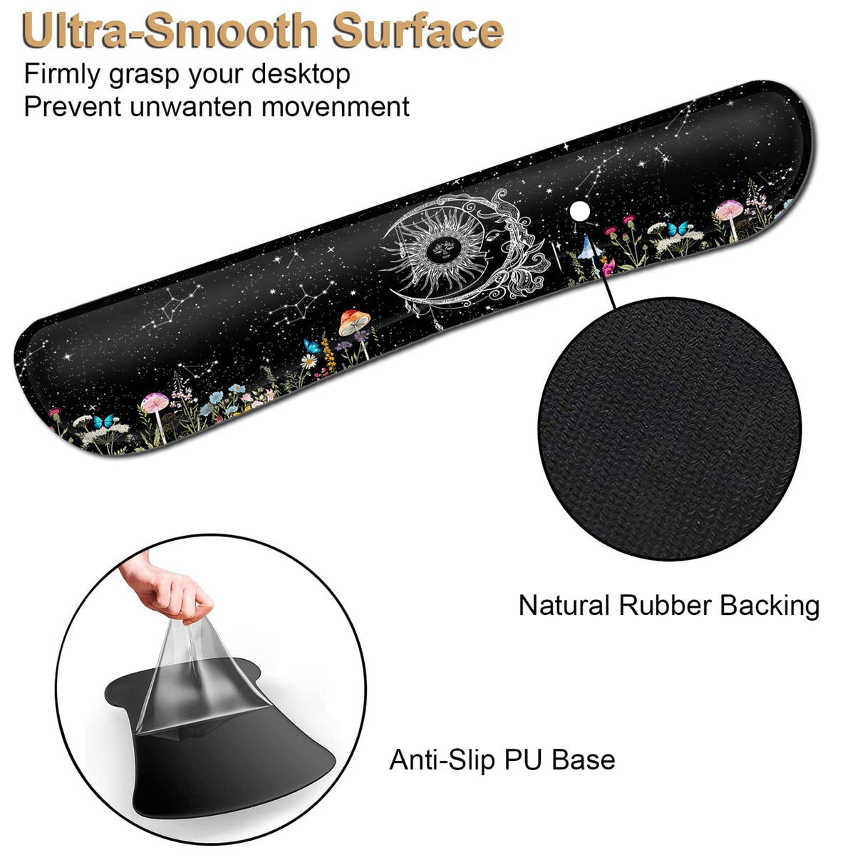 Keyboard Wrist Rest and Mouse Pad with Wrist Support, Ergonomic Gel Mouse Pad, for Easy Typing Pain