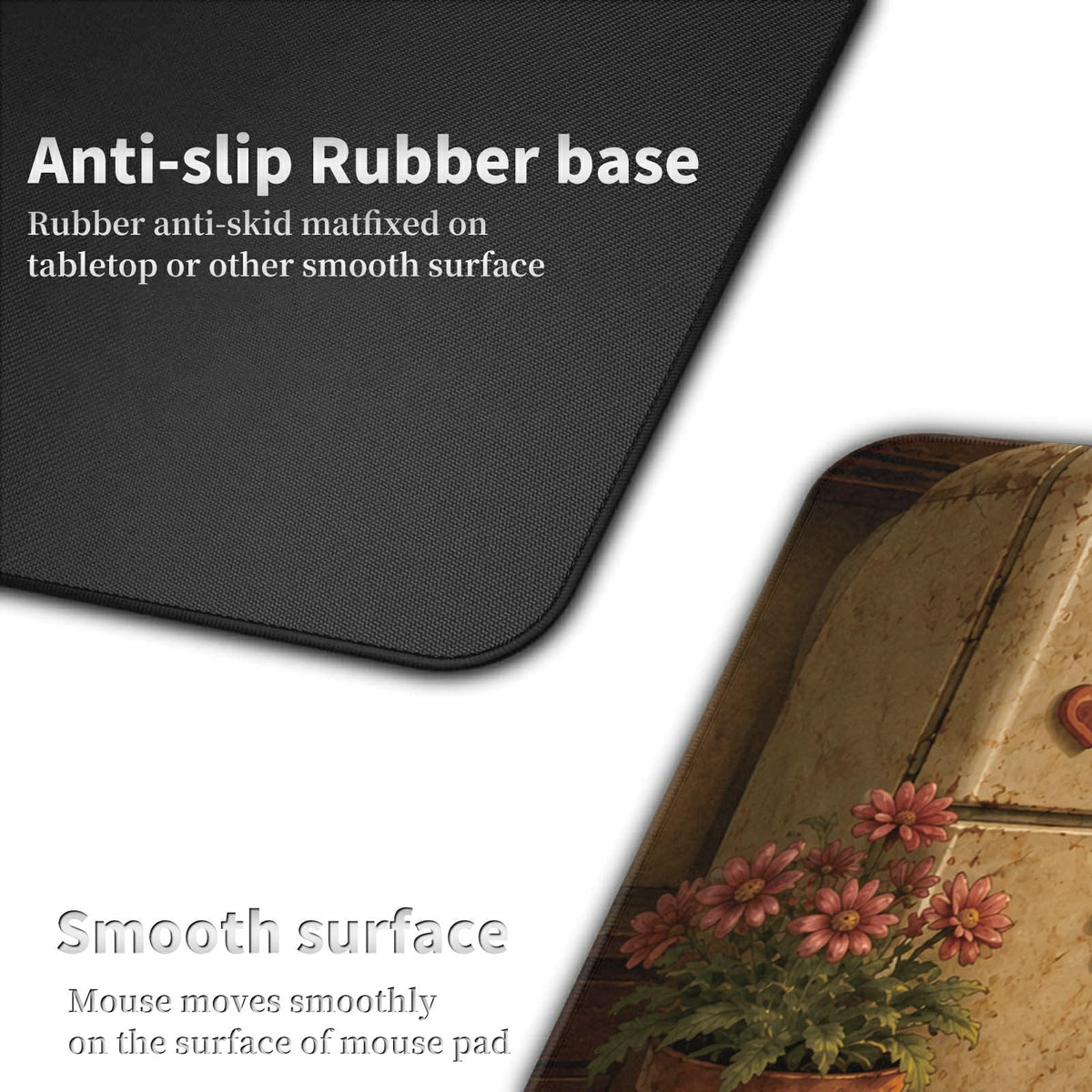 Cozy Kitchen Frog Large Mouse Pad, 31.5 x 11.8 in Extended Desk Mat