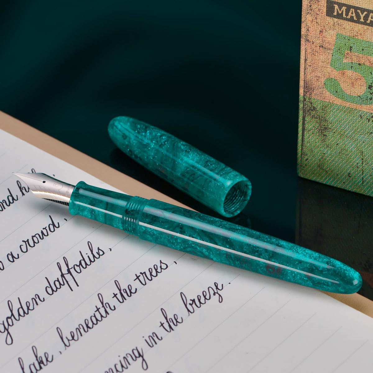 Asvine C80 Fountain Pen #8 Extra Fine Nib Large Handcraft Pen with Converter Pen Box Collection Set
