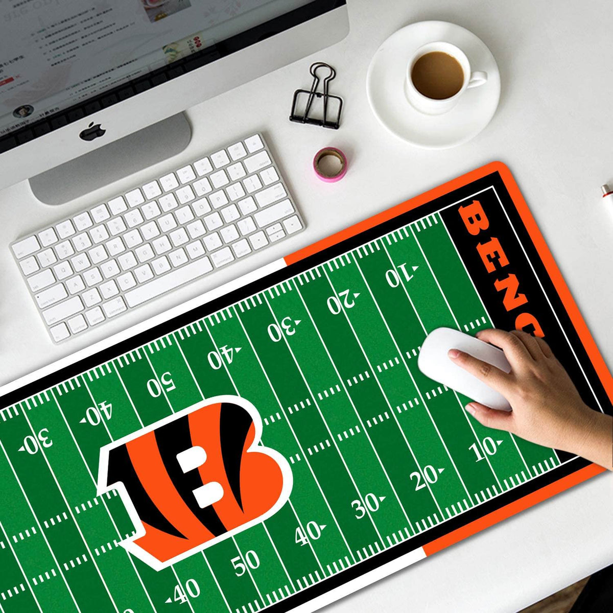 Large Gaming Mouse Pad, Mousepad with Non-Slip Rubber Base for Laptop Computer Desktop