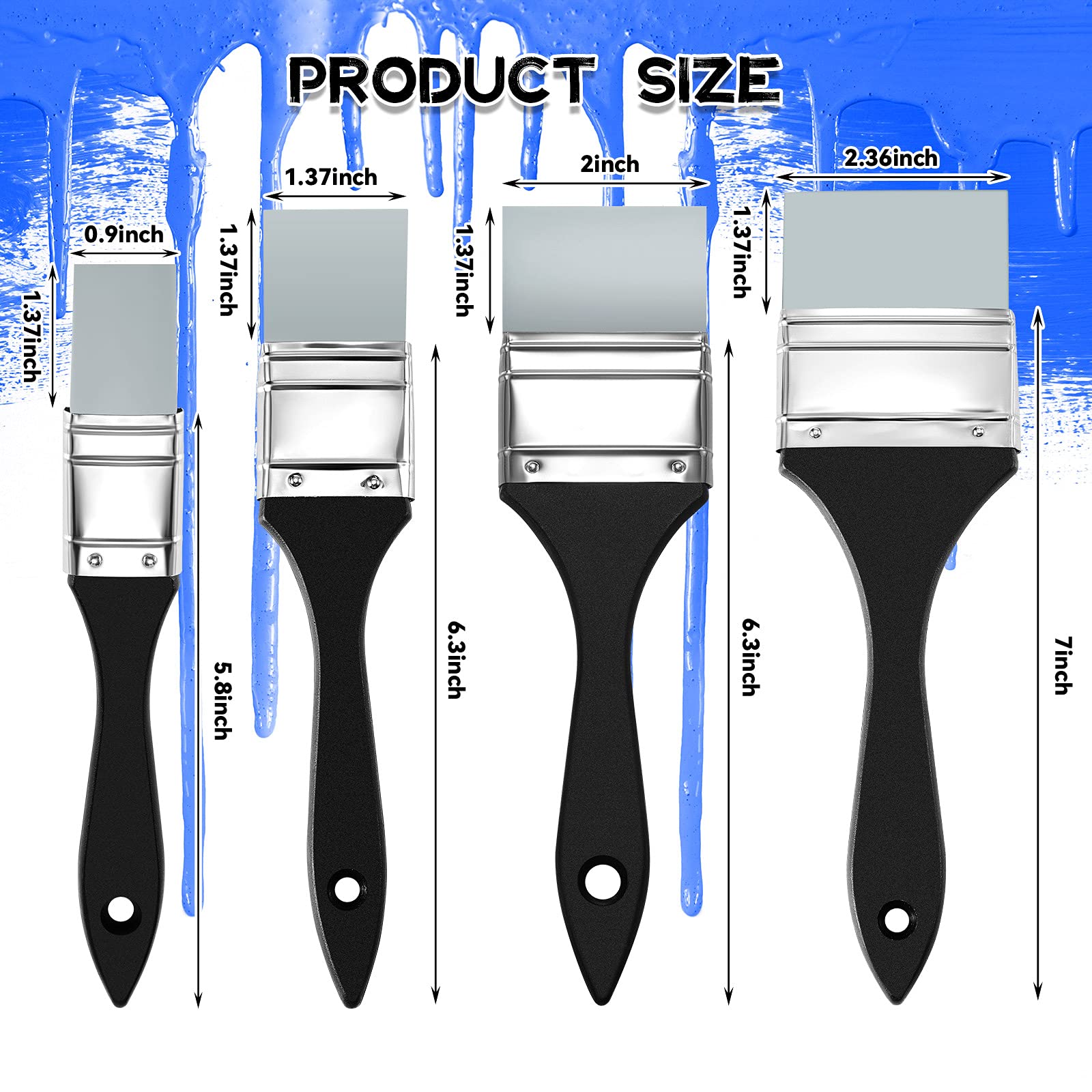 4 Pieces Silicone Paint Brush Set Color Shapers Silicone Brushes for Resin Painting Flat Paintbrush